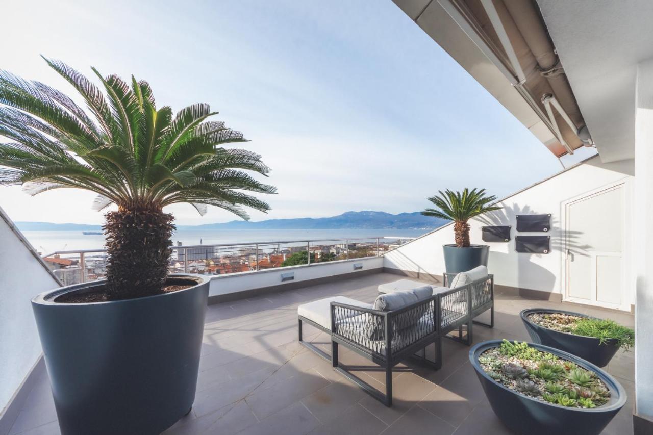 Penthouse Belvedere City View With Private Parking Ριέκα Εξωτερικό φωτογραφία